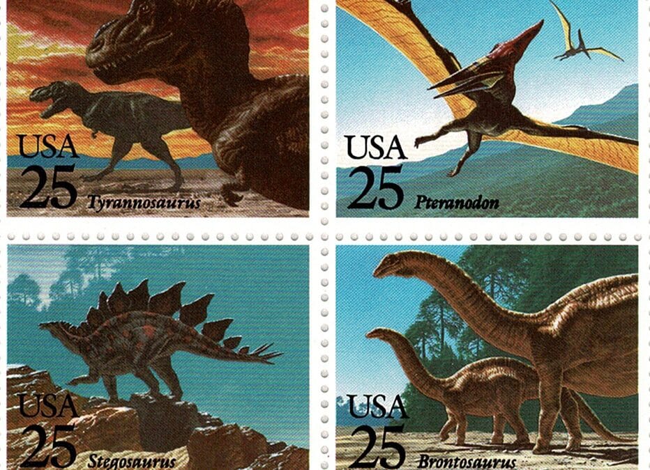 1989 dinosaur stamps